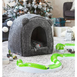 Rosewood cat bed grey teddy bear small - British product