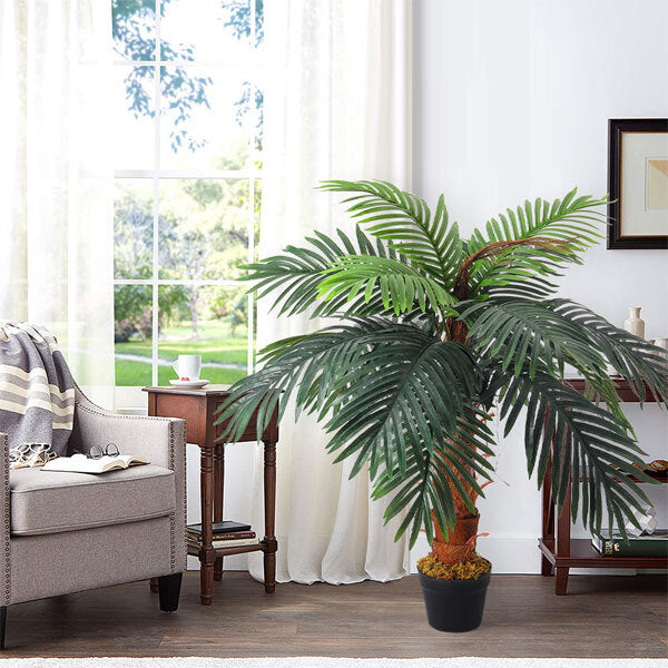 Livingandhome artificial palm tree potted plant 100cm height - British product