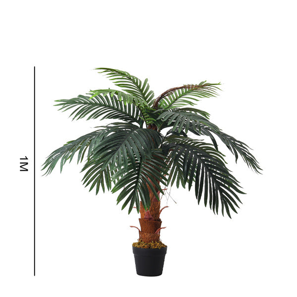 Livingandhome artificial palm tree potted plant 100cm height - British product