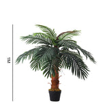 Livingandhome artificial palm tree potted plant 100cm height - British product