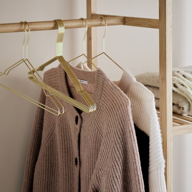 Habitat golden hangers pack of 10 (British brand)