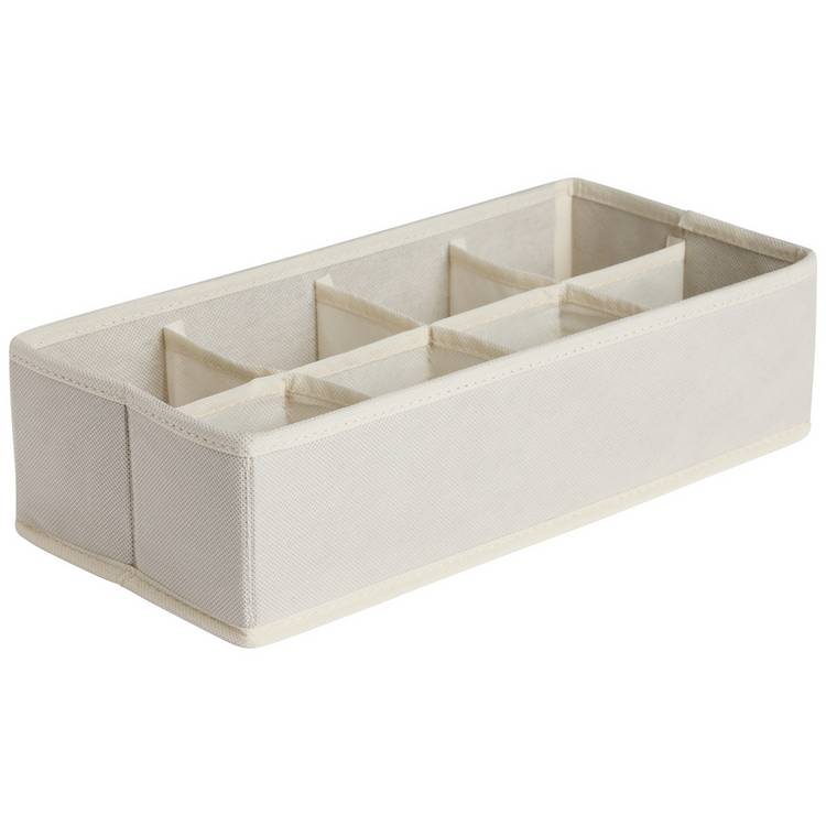Argos Home beige 8 pocket drawer organiser (British brand)