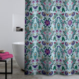 Catherine Lansfield Maya Tropical shower curtain blue 180cm - British product