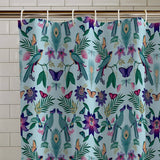 Catherine Lansfield Maya Tropical shower curtain blue 180cm - British product