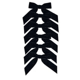 Argos Home black velvet bows pack of 6 (British brand)