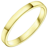 Revere 9ct yellow gold slight court wedding band ring (British brand)