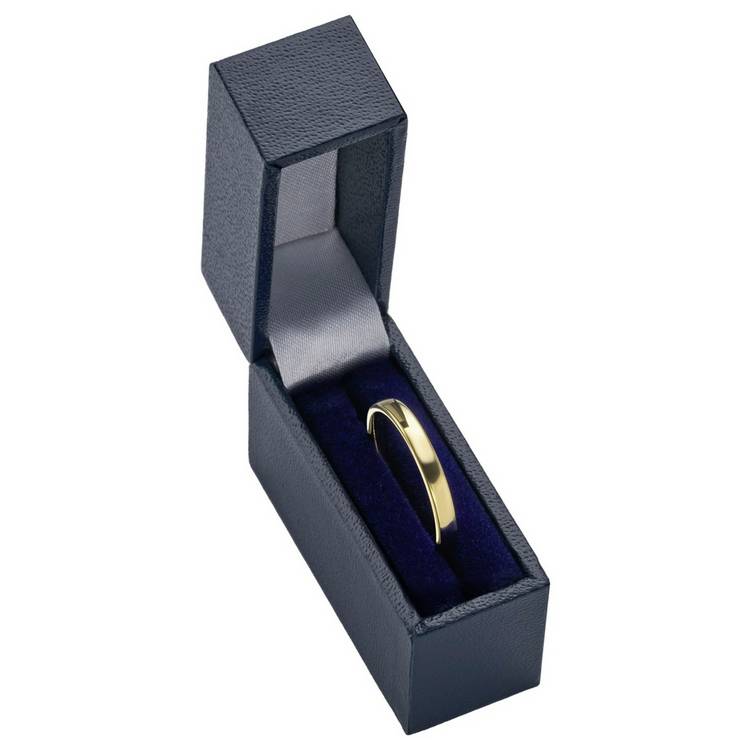 Revere 9ct yellow gold slight court wedding band ring (British brand)
