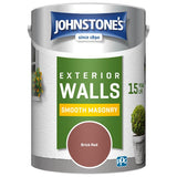 Johnstone's smooth masonry paint Brick Red 5L - British product