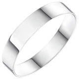 Wedfit 9ct white gold flat court wedding band ring 4mm size L (British brand)