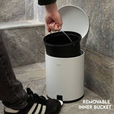 Addis bathroom pedal bin white 5L (British brand)