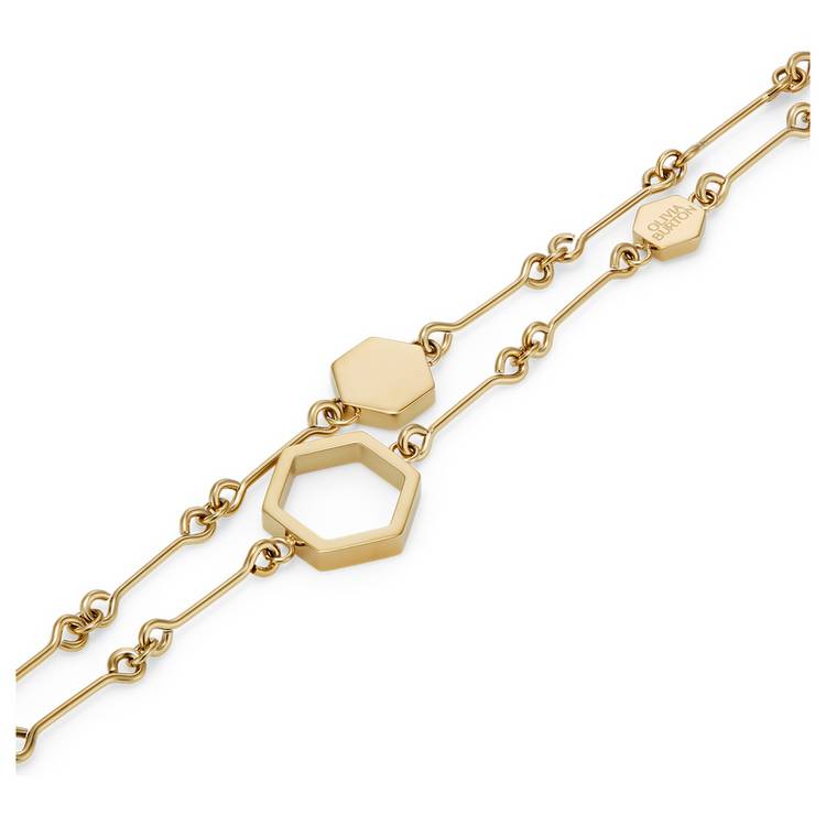 Olivia Burton hex double chain bracelet 160mm (British brand)