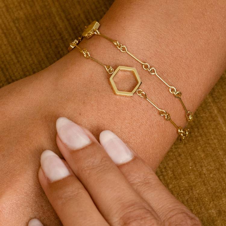 Olivia Burton hex double chain bracelet 160mm (British brand)