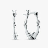 Argos Revere Sterling Silver Infinity Creoles Hoop Earrings 14.25mm Width- Buy online at McGrocer
