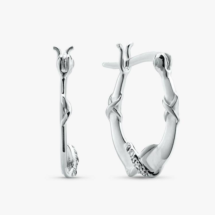 Revere sterling silver infinity creoles hoop earrings, UK version