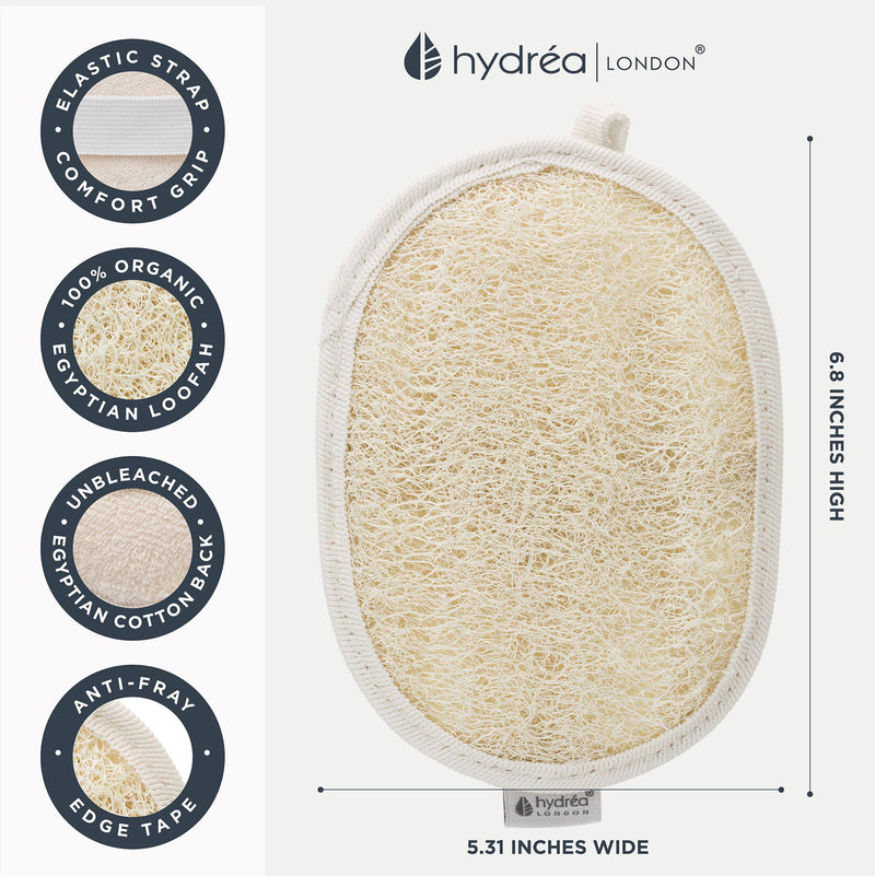 Hydréa London oval exfoliating loofah body pad, UK version