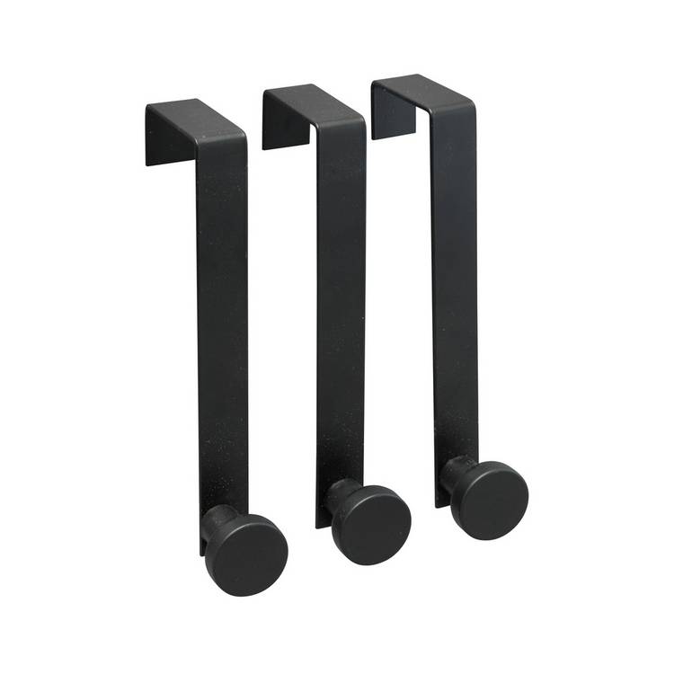 Argos Home black over door hooks 3-pack (British brand)
