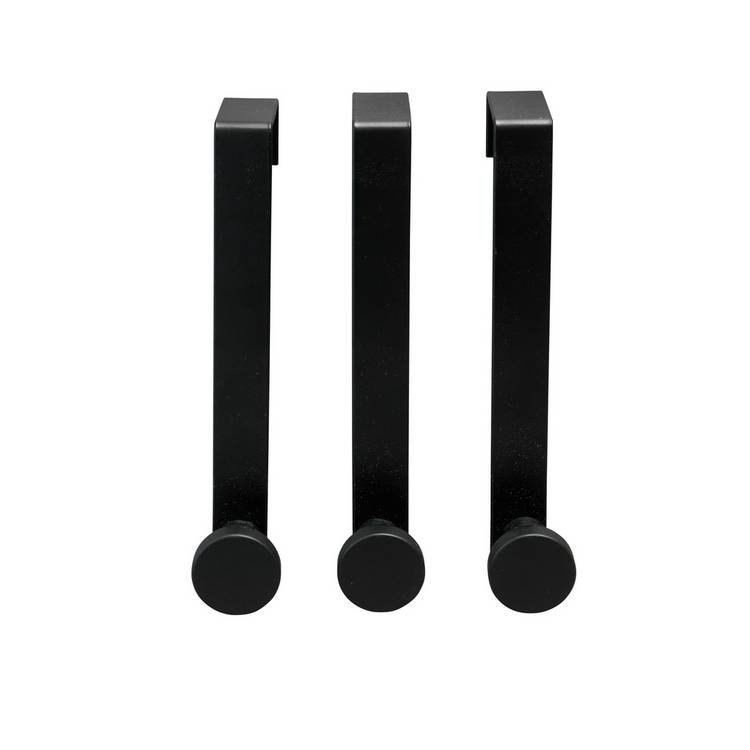 Argos Home black over door hooks 3-pack (British brand)