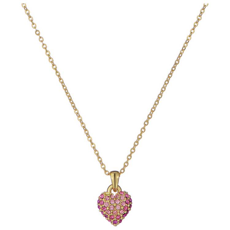 Ted Baker pink crystal pave heart pendant necklace, UK version