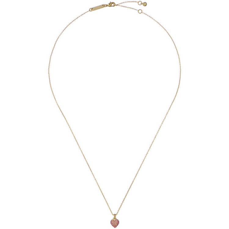 Ted Baker pink crystal pave heart pendant necklace, UK version