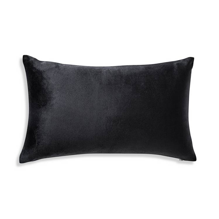Habitat black velvet oblong cushion 30x50cm - British product