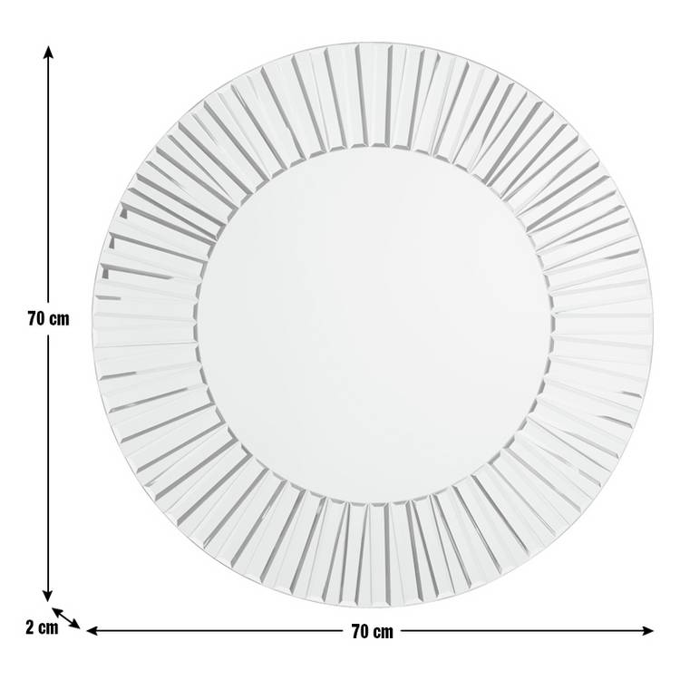 Argos Home mosaic frame round wall mirror 70x70cm - British product