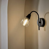 Argos Home Curico black glass wall light 20cm high - British product