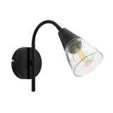 Argos Home Curico black glass wall light 20cm high - British product