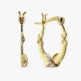 Revere gold plated silver infinity creole hoop earrings - British product