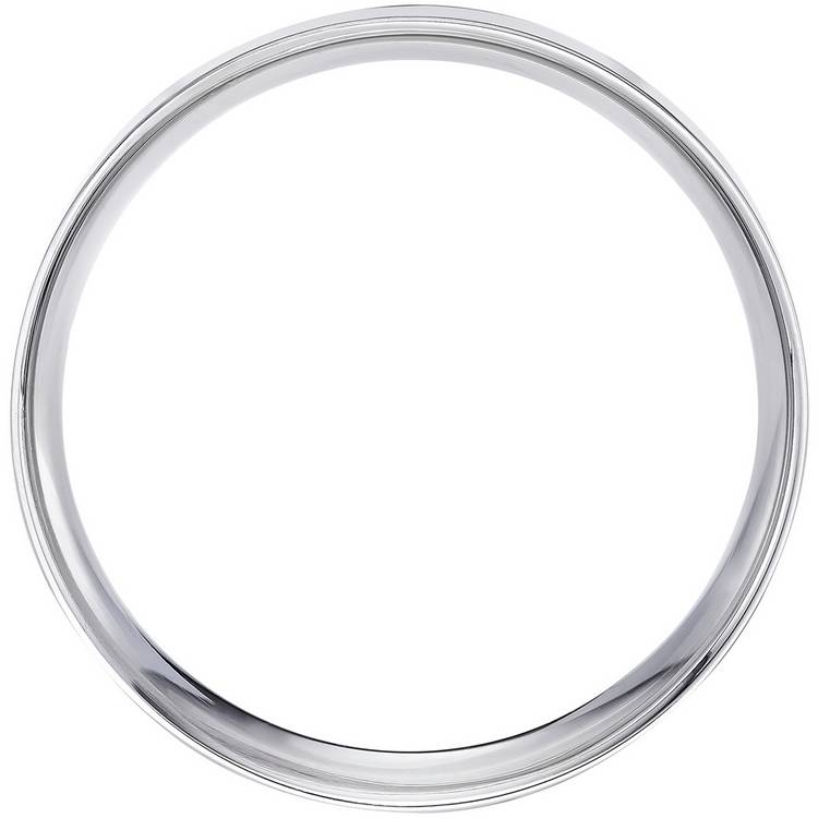 Wedfit 9ct white gold flat court wedding band 5mm, imported from the UK