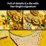 LEGO Vincent van Gogh Sunflowers building set 31215 (British brand)
