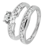 Revere cubic zirconia engagement ring set, imported from the UK