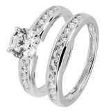 Argos Revere Sterling Silver Cubic Zirconia Engagement Ring Set- Buy online at McGrocer