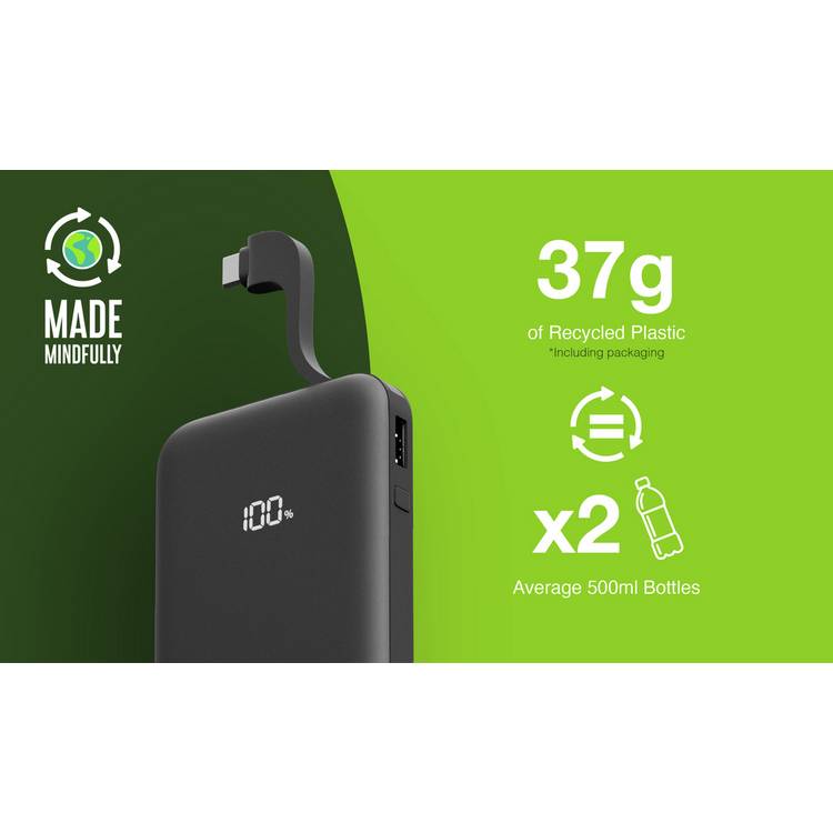 Juice 5000mAh black power bank - British product