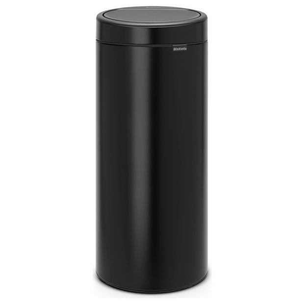 Brabantia touch top bin matt black 30 litre, UK version