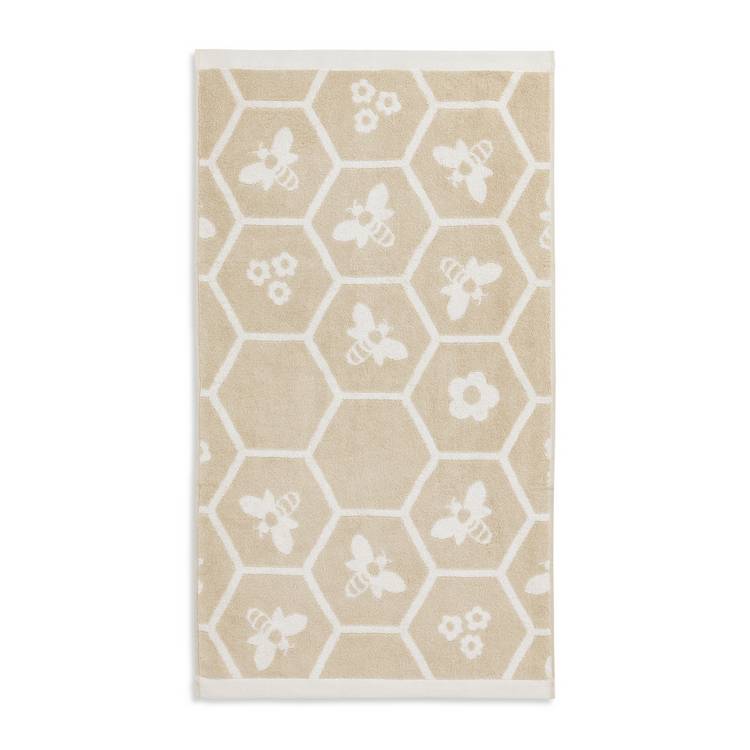 Argos Home floral bee towel bale beige 4 piece - British product