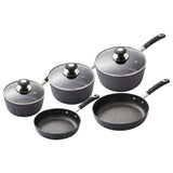 Argos Tower Precision 5 Piece Aluminium Pan Set - Black- Buy online at McGrocer