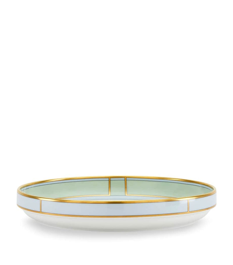 GINORI porcelain fruit bowl Verde Giallo 24cm, UK version