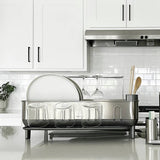 Simplehuman steel frame dish rack brushed steel, imported from the UK
