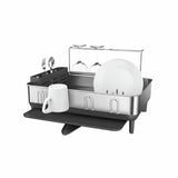 Simplehuman steel frame dish rack brushed steel, imported from the UK