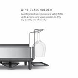 Simplehuman steel frame dish rack brushed steel, imported from the UK