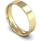 Argos Wedfit 9ct Yellow Gold 5mm Flat Court Wedding Band Ring- Buy online at McGrocer