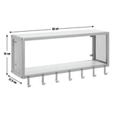 Argos Home wall rack oak H35 W80 D21.5cm, imported from the UK