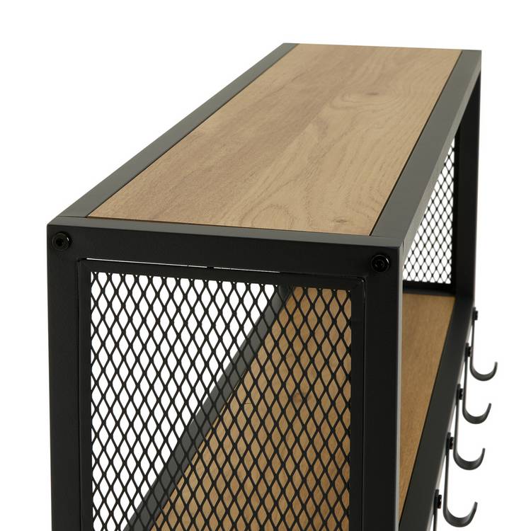 Argos Home wall rack oak H35 W80 D21.5cm, imported from the UK