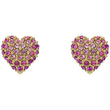 Argos Ted Baker Gold Plated Pink Crystal Heart Stud Earrings- Buy online at McGrocer