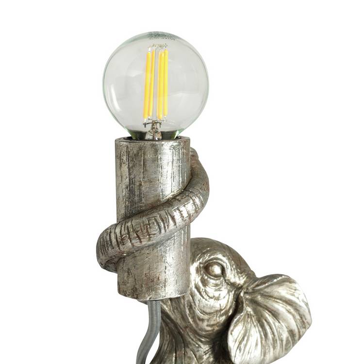 Argos Home Nelly elephant table lamp silver (British brand)
