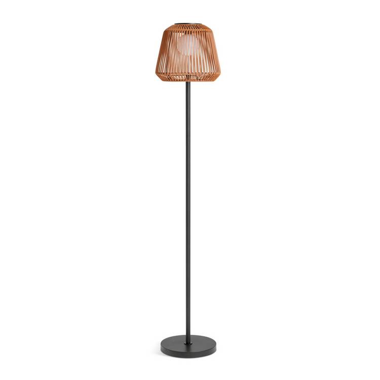 Habitat Solar Rattan Floor Lamp outdoor lighting, imported from the UK