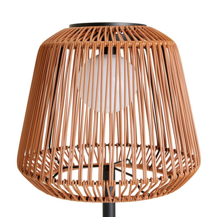 Habitat Solar Rattan Floor Lamp outdoor lighting, imported from the UK