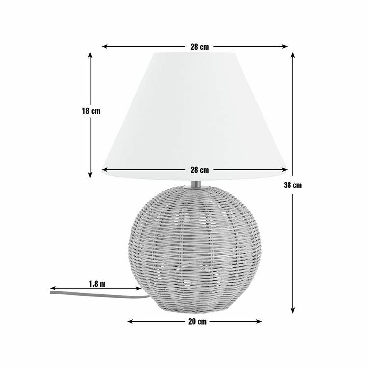 Argos Home wicker ball table lamp - British product