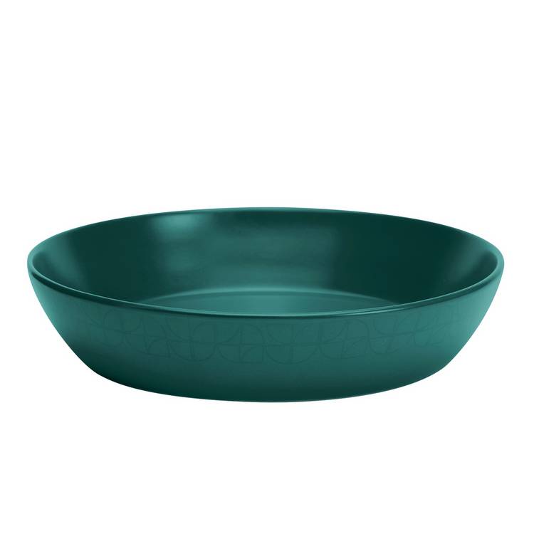 Argos Home Geo stoneware pasta bowls set of 4 teal - British product