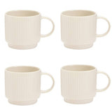 Argos Home stoneware mugs set of 4 cream, UK version